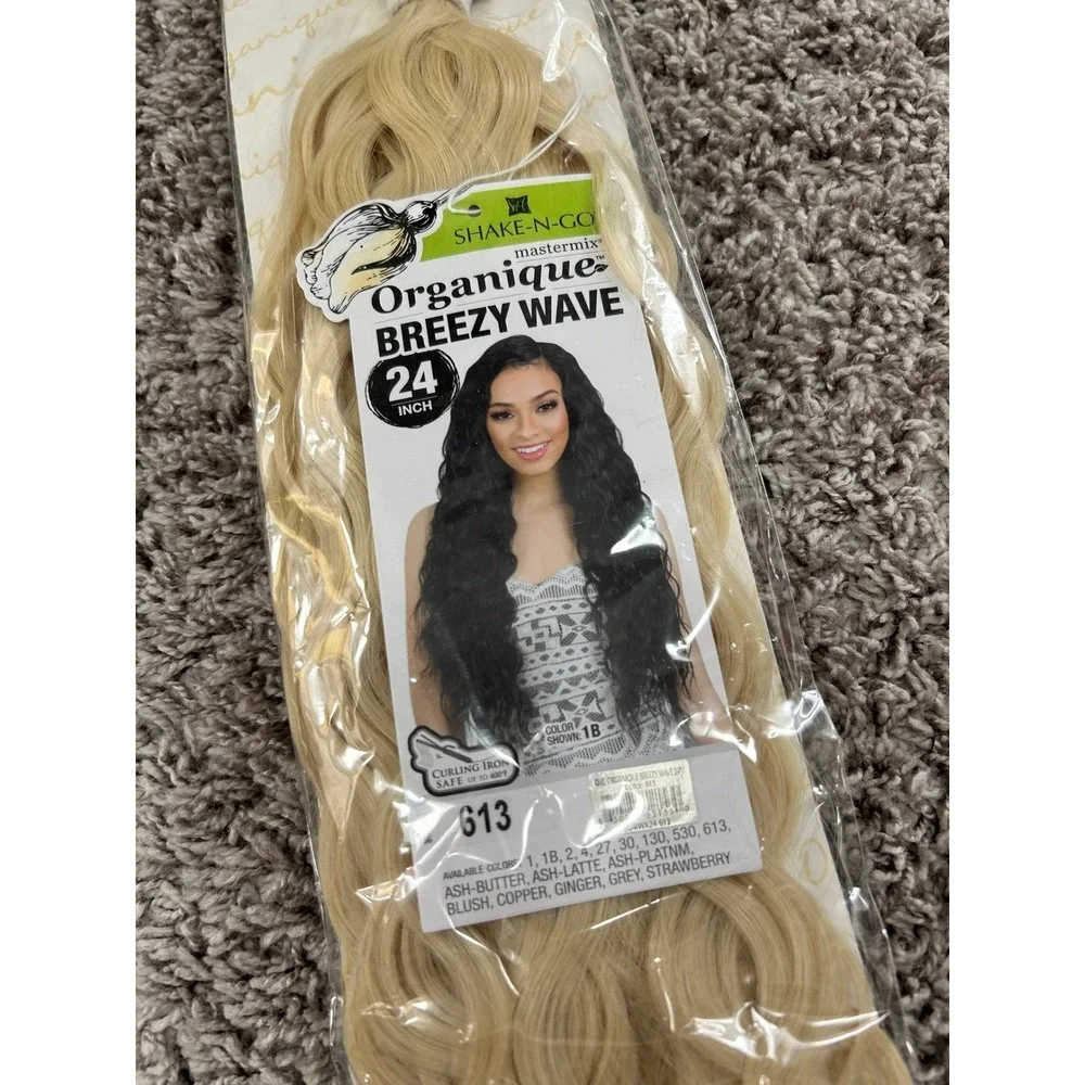 Shake-N-Go Organique Breezy Wave 24 Inch Synthetic Hair Weft Blonde Color 613